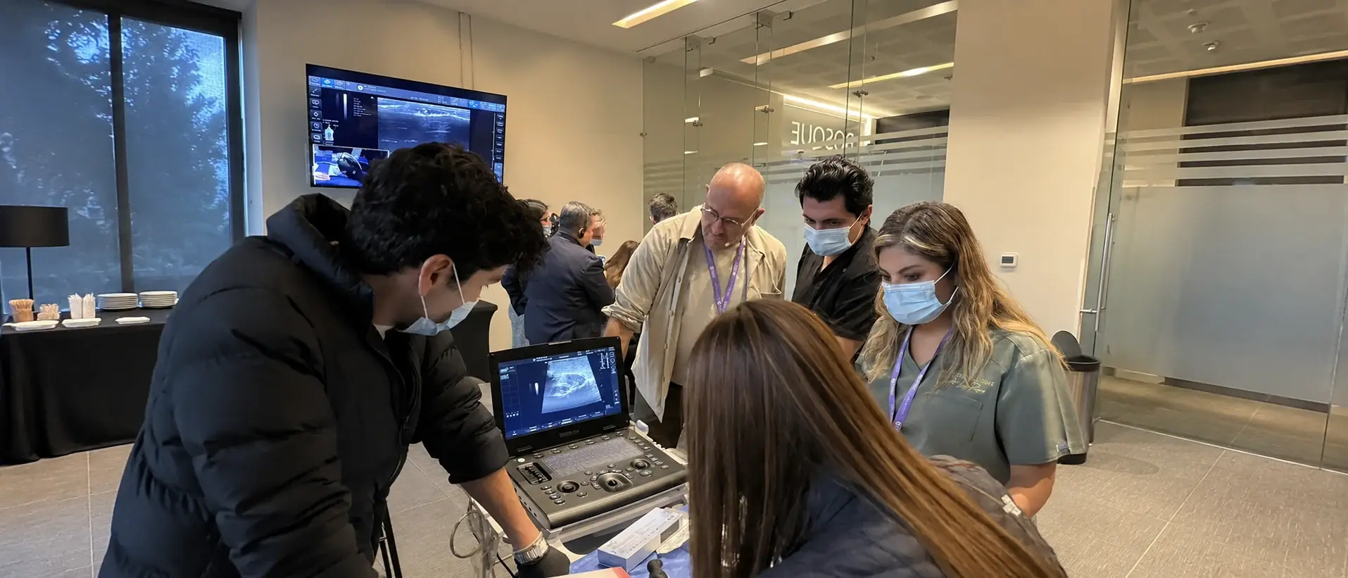 Supervised practice with ultrasound equipment